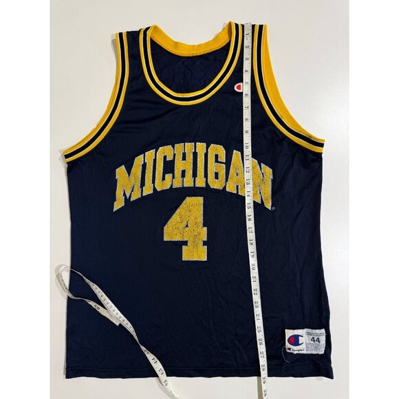 Vintage Chris Webber University of Michigan Champion Basketball Jersey Size 44 - Picture 10 of 10